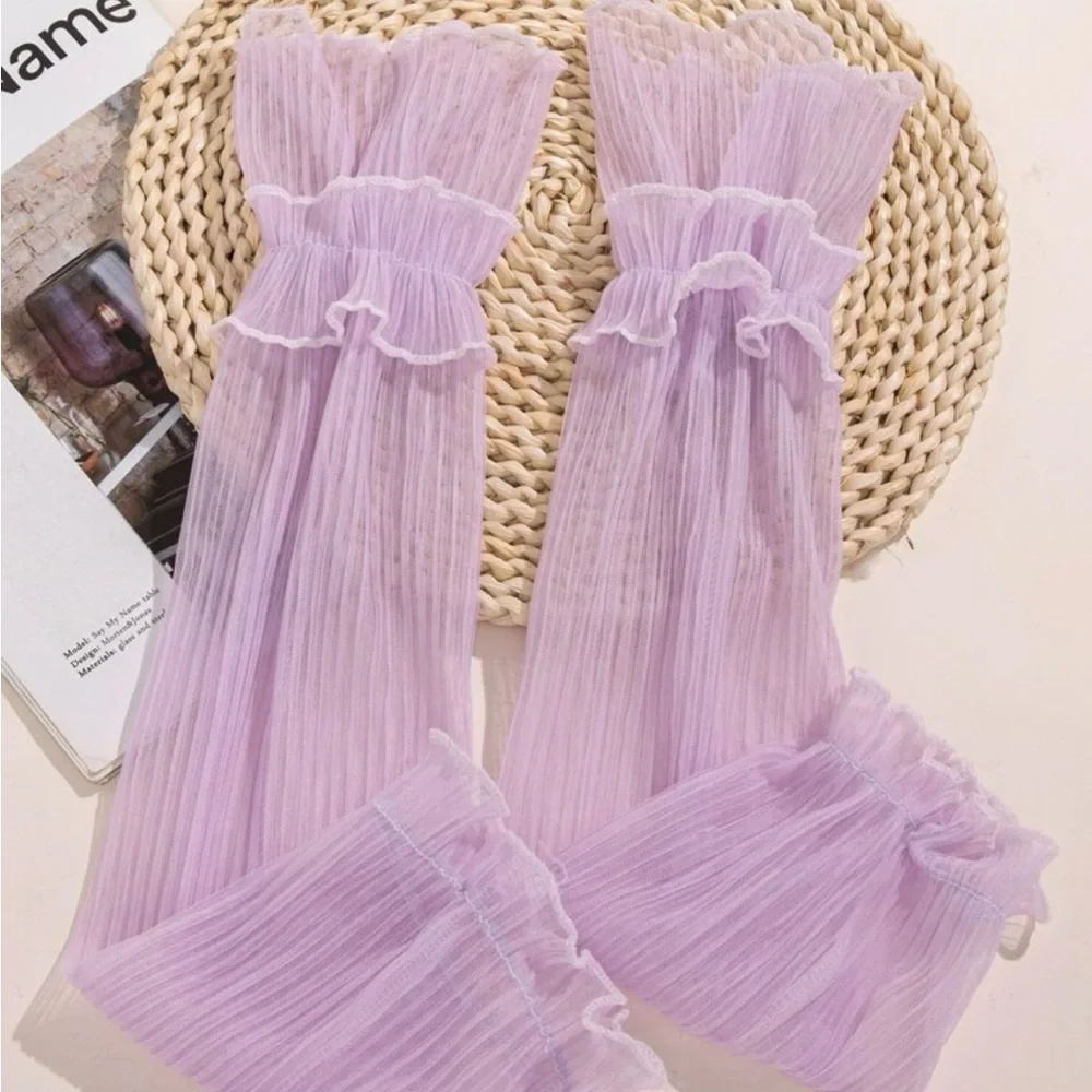 1pair Ruched Arm Sleeves